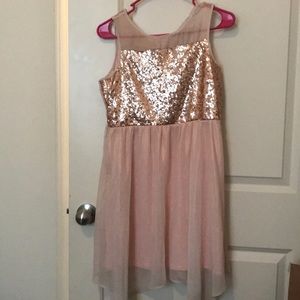 Rose gold sparkle dress